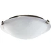 Quorum 1129-865 Fort Worth LED Fan Light Kit Satin Nickel Faux Alabaster 12" W