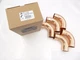 5 Pack Mueller W 02359 90&deg; Copper Elbow Long Radius Street 2-1/8"OD FTG x C LR