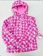 New Sanrio Hello Kitty Fleece Lined Pink Houndstooth Zip Jacket Size 7