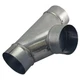 Greenseam Grftj8ga24 Round Duct Tee, 8 In Duct Dia, Galvanized Steel, 24 Ga Ga,