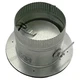 Greenseam Gr6pocr14ga26d Duct Collar W/Damper, 16 In W, 6 In