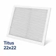 Titus 350FS 22x22 White Return Air Grille 35&deg; Fixed 3/4" Blade HVAC