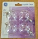 GE 4 pack 25-Watt Crystal Clear G16.5 Globe Light Bulbs NEW