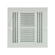 Sidewall/Ceiling Register, 8 In W X 8 In H Opening, 210 Cfm, White, Steel,