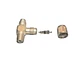 1/4" SAE DualTEE Connector w/Cap & Valve Core x 1/8 MPT, JB INDUSTRIES, A31512