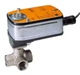 Belimo B325L+LF24-MFT-S Ball Valve (BV), 1", 3-Way, Cv 11, With Actuator, 24 V