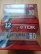 TDK D60 Superior Normal Bias IEC 1/TYPE 1 Cassette Tape 12 PACK Brand New