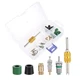 Mtsooning 46 Pcs Air Conditioning Valve Core Kit, R134A R22 R410 Remover Tool As