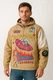 Members Only Rick And Morty Focus Science Windbreaker Jacket MW019306-TAN Size M