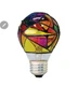 GE Stained Glass Light Bulb, Lot Of 5, A19 Medium Base 25 Watt Hand Painted NIB
