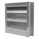 DAYTON 4FZF3 Louver,Wall Opening 18 x 18 In,Aluminum 4FZF3
