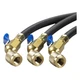 YELLOW JACKET 29805 Hose, 5 ft L, Black, 800 psi, 3 Hoses 809JW1