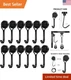 Superior Magnetic Hooks - Swivel - Heavy Duty - Rust Resistant - 25Lbs - 12 Pack