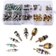 134pcs Car R134a A/C Air Conditioner Schrader Valve Core Assortment Kit