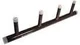 SH4-1534-6 1-1/2x3/4inch 4 ZONE HYDRONIC STEEL HEADER WITH 6inch CENTER