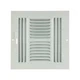 Sidewall/Ceiling Register, 8 in W x 8 in H Opening, 210 cfm, White, Steel,