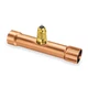 Jb Industries A31344 1/4" Access Valve Swaged T, Brass/Copper