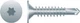 Star Drive Wafer Head, Zinc Plated, 10-16 x 1-1/4, #3 Point, Box of 100