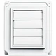 Builders Edge 140137079001 Scallop Exhaust Ventilator, 4 in, Arctic, 001, White