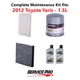2012 Toyota Yaris 1.5L Complete Air, Oil & Cabin Filter Kit (5W-20)