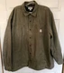 Carhartt CHATFIELD 10146 Sage Duck Cotton Snap Quilt Lined Shirt Jacket 2XL