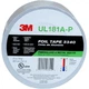 3M Foil Tape UL181A-P and UL181B-FX listed Duct Tape 3340, 2.5 in x 50 yd, 3.9 m