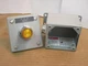 HOFFMAN E1PB ENCLOSURE W/ CUTLER HAMMER YELLOW PUSHBUTTON 10250T/91000T RESET
