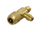 CPS AVT45 - 1/4' SAE Male x 1/4'' SAE Female Knurl x 1/4' SAE Male Brass T
