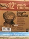 GAF Master Flow GC12E Mill Finish External Braced Rotary Turbine, 12 in, 