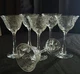 Vintage Crystal Hawkes American Brilliant Cut Wine Glasses #HAW4 Set of Six