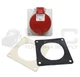 NEW MENNEKES NO738 PANEL MOUNTED SOCKET-OUTLET 16A-6H/380-415V~6P+