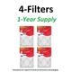 4-Pack 1085 Filtrete-Extra Air-Filter Pleated Furnace Smog Smoke Pollen Allergen