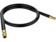 NAVAC NHB1 - High Flow Refrigerant Hose, Black, 6 Foot Length, 1/2' Diameter,