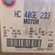 GE HC40GE233 MOTOR  1/4 HP 208/230V 1100 RPM 5KCP39KF L737BS