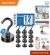 Superior Rust Resistant Magnetic Hooks - 12 Pack, 30lbs Maximum Load, Black