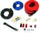 1/0 GAUGE AWG 100% COPPER RED BRAIDED AMPLIFIER WIRING INSTALL KIT 5000 WATTS