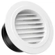 5 Inch Round Air Vent, HG Power ABS Louver Grille Cover with 5 Inch, White 