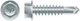 Unslotted Indented Hex Washer Head, 10-16 x 1-1/2, #3 Point, 500EA