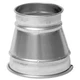 Nordfab 8040025906 Round Duct Reducer, 12 In X 8 In Duct Dia, Galvanized Steel,