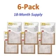 6-Pack Filtrete Basic 3M Air-Filter Replacement Pad Home Central Furnace Dust AC