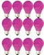 (case of 12) GE Lighting PINK A19 classic, 25 watt 200 Lumen Specialty Pink